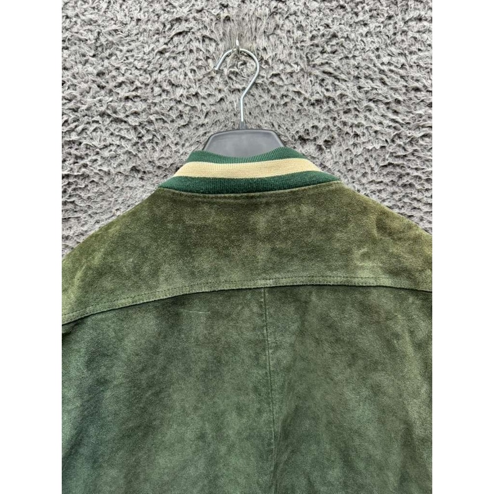 Vintage Gap Best Basics State Champs 1954 Suede Varsity Jacket Green Mens Size L - Picture 4 of 16